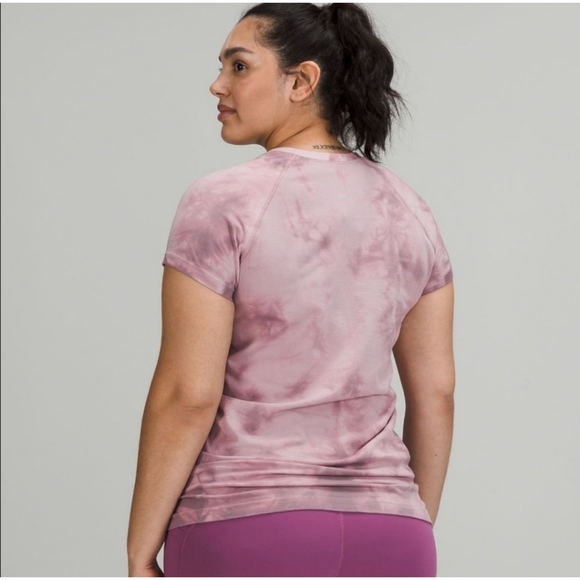 Lululemon Swiftly Tech Short Sleeve 2.0 Marble Dye Vintage Plum 10 - Picture 7 of 9